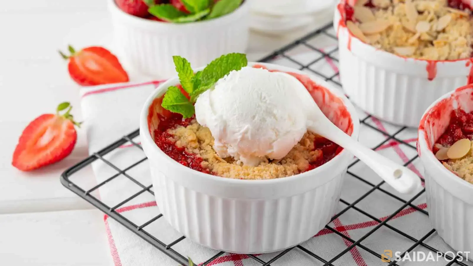 خطوات عمل #كرامبل الفراولة في المنزل