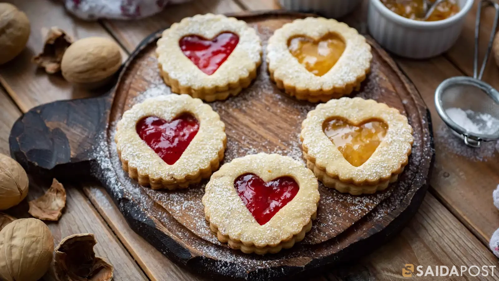 طريقة عمل كوكيز لينزر المحشية بالمربى